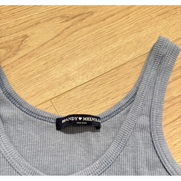 Brandy Melville Dusty Blue Buttoned Tank Top - Picture 2 of 2